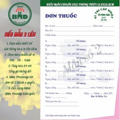 Đơn thuốc 2 liên-Block 6 quyển-chọn mẫu in tên