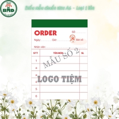 Phiếu Order món 1 liên-Block 12 quyển-chọn mẫu in tên