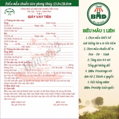 Giấy vay tiền 1 liên-Block 6 quyển-chọn mẫu in tên