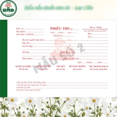 Phiếu thu 1 liên-Block 6 quyển-chọn mẫu in tên