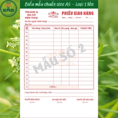 Phiếu giao hàng 1 liên-Block 6 quyển-chọn mẫu in tên