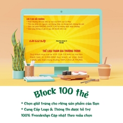 Thẻ cào trúng thưởng 5x8 cm-mẫu 1-Block 100 thẻ
