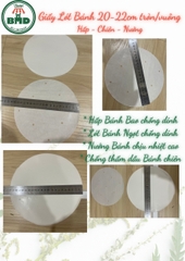 Giấy nến Lót Bánh cho Hấp-Nướng Vĩ/Lò-Chiên Không dầu (Size lớn 11-30 cm)-Không in/Có in logo