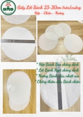 Giấy nến Lót Bánh cho Hấp-Nướng Vĩ/Lò-Chiên Không dầu (Size lớn 11-30 cm)-Không in/Có in logo