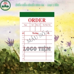 Phiếu Order món 1 liên-Block 12 quyển-chọn mẫu in tên