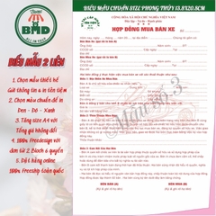 Hợp đồng mua bán xe 2 liên-Block 6 quyển-chọn mẫu in tên