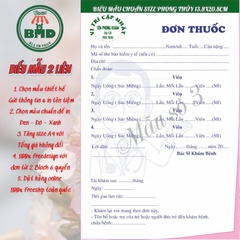 Đơn thuốc 2 liên-Block 6 quyển-chọn mẫu in tên