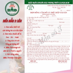 Hợp đồng cầm đồ 2 liên-Block 6 quyển-chọn mẫu in tên