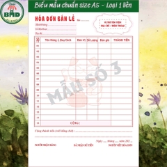 Hoá đơn bán lẻ 1 liên-Block 6 quyển-chọn mẫu in tên