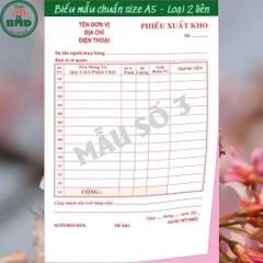 Phiếu Xuất Kho 2 liên-Block 6 quyển-chọn mẫu in tên