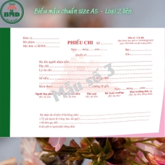 Phiếu chi 2 liên-Block 6 quyển-chọn mẫu in tên
