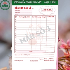 Hoá đơn bán lẻ 2 liên-Block 6 quyển-chọn mẫu in tên