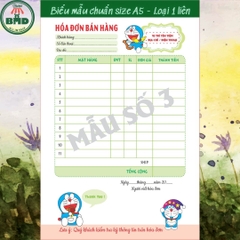 Hoá đơn bán hàng in màu 1 liên-Block 2 quyển-chọn mẫu in tên