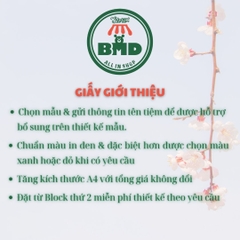 Giấy Giới Thiệu 2 liên-Block 6 quyển-chọn mẫu in tên