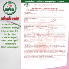 Hợp đồng Đặt Cọc Nhà Đất-Căn Hộ(2 liên)-Block 3 quyển-chọn mẫu in tên