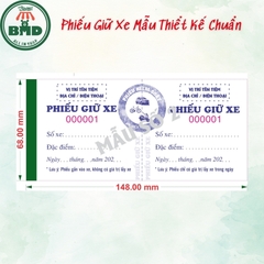 Phiếu giữ xe, Phiếu Bốc Thăm chọn mẫu in-Block 12 quyển