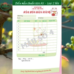 Hoá đơn bán hàng in màu 2 liên-Block 2 quyển-chọn mẫu in tên