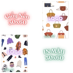 Giấy nến lót-gói size 30x60cm-Bloc 10/100 in logo màu theo mẫu chọn hoặc theo thiết kế