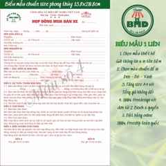 Hợp đồng mua bán xe 1 liên-Block 6 quyển-chọn mẫu in tên