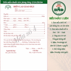 Biên lai giao hụi 1 liên-Block 6 quyển-chọn mẫu in tên