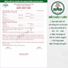 Hợp đồng Đặt Cọc Nhà Đất-Căn Hộ(1 liên)-Block 3 quyển-chọn mẫu in tên