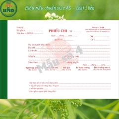 Phiếu chi 1 liên-Block 6 quyển-chọn mẫu in tên