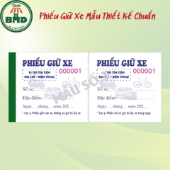 Phiếu giữ xe, Phiếu Bốc Thăm chọn mẫu in-Block 12 quyển