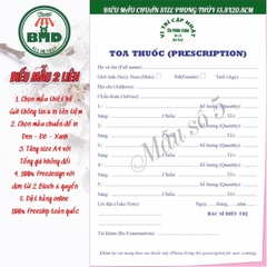Đơn thuốc 2 liên-Block 6 quyển-chọn mẫu in tên