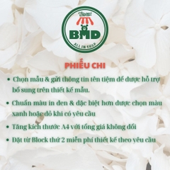 Phiếu chi 1 liên-Block 6 quyển-chọn mẫu in tên