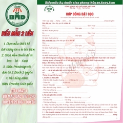Hợp đồng Đặt Cọc Nhà Đất-Căn Hộ(2 liên)-Block 3 quyển-chọn mẫu in tên