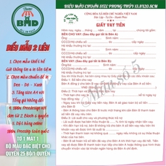 Giấy vay tiền 2 liên-Block 6 quyển-chọn mẫu in tên