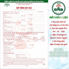 Hợp đồng Đặt Cọc Nhà Đất-Căn Hộ(1 liên)-Block 3 quyển-chọn mẫu in tên