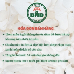 Hoá đơn bán hàng in màu 1 liên-Block 2 quyển-chọn mẫu in tên