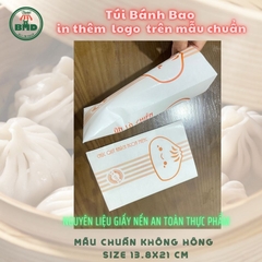 Túi bánh Bao-Khoai lắc 13.8x21cm (giấy nến thực phẩm) in logo nhiều màu-block 100 tờ nhanh cho sự kiện 