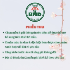 Phiếu thu 2 liên-Block 6 quyển-chọn mẫu in tên