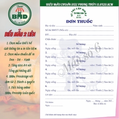 Đơn thuốc 2 liên-Block 6 quyển-chọn mẫu in tên