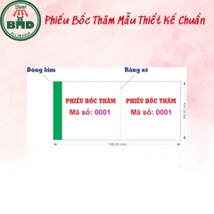 Phiếu giữ xe, Phiếu Bốc Thăm chọn mẫu in-Block 12 quyển