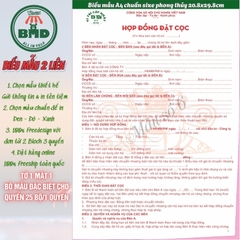 Hợp đồng Đặt Cọc Nhà Đất-Căn Hộ(2 liên)-Block 3 quyển-chọn mẫu in tên