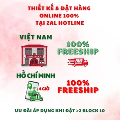 Tem Decal nhựa sữa in & tạo hình theo thiết kế-3 Block Chuẩn 1/10/100 tờ