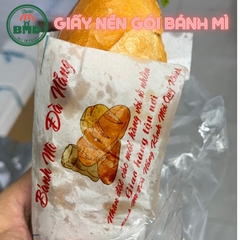 Giấy Nến gói bánh mì 13x21cm & 16x19 (Chuẩn thực phẩm) in logo chuẩn Đa Màu - Block 100 tờ