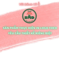 Túi bánh mì ổ 10x25x5cm (giấy nến thực phẩm) in logo nhiều màu-block 100 tờ nhanh cho sự kiện 
