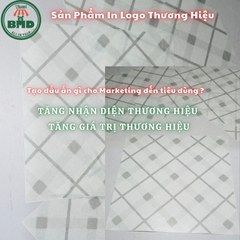 Giấy nến gói Bánh chiên dầu in logo mỏng 28-38gsm chuẩn size 20x20 cm - Block 100 (nhanh 8h) & 6000 tờ (công nghiệp 24h)