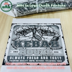 Giấy nến gói hoặc lót Bánh Kebab in logo mỏng 28-38gsm chuẩn size 28x38 cm - Block 100 (nhanh 8h) & 2000 tờ (công nghiệp 24h)