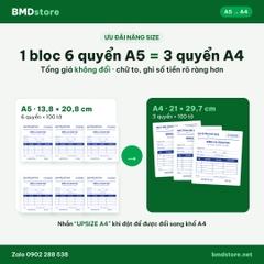 Biên Lai Giao Hụi A5 1 Liên – In Tên Chủ Hụi, Đánh Số Nhảy | Bloc 2 & Bloc 6 | 8 Mẫu Có Sẵn