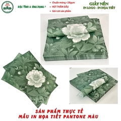 Giấy nến(hút dầu)gói-lót Bánh mì-Croissant in logo,chuẩn>28gsm(16x19cm)-Bloc 100(đen 3h)/9k/18k