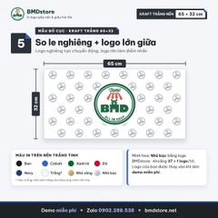 Giấy kraft trắng nến in logo 65x32cm 38gsm – trắng tinh, 2 mặt nhám, gói lót đồ ăn F&B, quần áo, phụ kiện, in từ 100 tờ