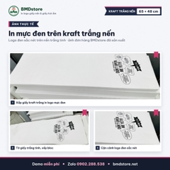 Giấy kraft trắng nến in logo 65x48cm 38gsm – trắng tinh, 2 mặt nhám, gói hộp bánh, combo đồ ăn, áo gấp, in từ 100 tờ