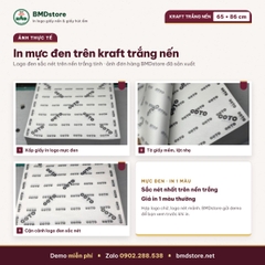 Giấy kraft trắng nến in logo 65x86cm 38gsm khổ lớn – trắng tinh, 2 mặt nhám, bọc quà, lót khay, áo khoác, in từ 100 tờ
