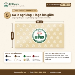 Giấy kraft vàng nến in logo 65x32cm 28gsm – 1 mặt bóng 1 mặt nhám, gói lót đồ ăn F&B, quần áo, phụ kiện, in từ 100 tờ