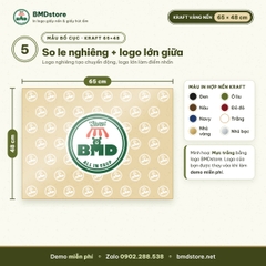 Giấy kraft vàng nến in logo 65x48cm 28gsm – 1 mặt bóng 1 mặt nhám, gói hộp bánh, combo đồ ăn, áo gấp, in từ 100 tờ